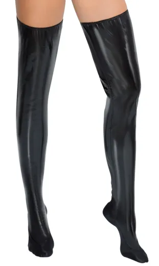 Lack Bettstiefel m. elastischen Einsätzen