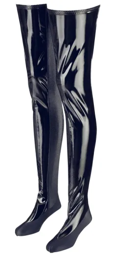 Lack Bettstiefel m. elastischen Einsätzen