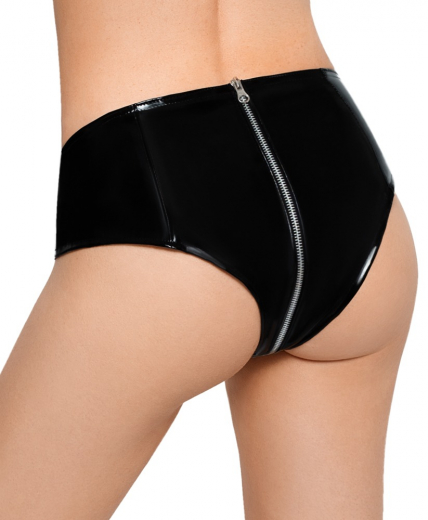 PVC Vinyl Hotpants Zip-Through