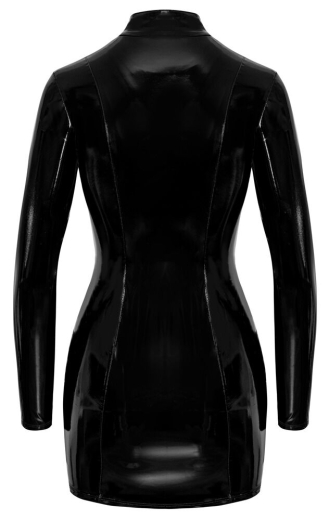 Lack Minikleid langarm m. Reissverschluss von oben & unten zu öffnen figurnaher Schnitt von BLACK LEVEL kaufen
