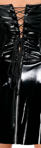 Lack Minikleid m. Corsagen-Oberteil mit Front-Schnellverschluss & Schnürung hinten von BLACK LEVEL günstig kaufen