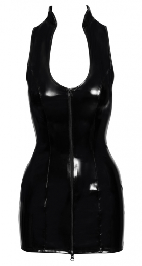 Lack Minikleid m. offener Schnürung hinten Fetischkleid