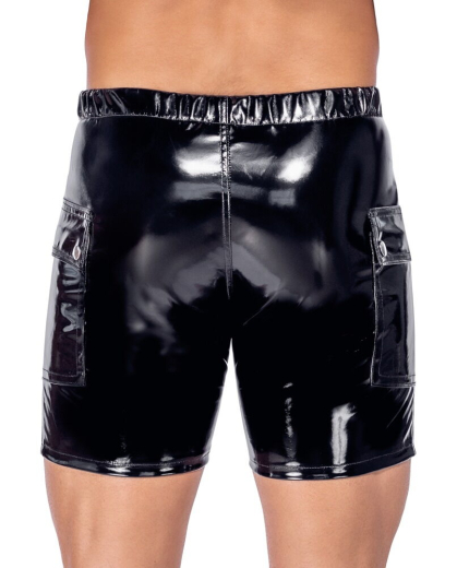 Lack Shorts m. Reissverschluss & Taschen für Herren bis 3XL elastischer Gummibund von BLACK LEVEL günstig kaufen