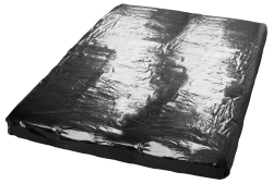 Lack Spann-Bettbezug schwarz 220x220cm für Matratzen 2x2 Meter für feuchte Spiele von FETISH COLLECTION kaufen