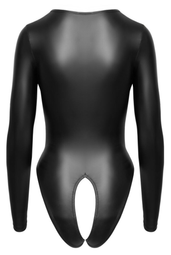 Langarm-Body ouvert m. Ringen Mattlook streichelweiches Material offene Ringe-Front mit Raffung von COTTELLI kaufen
