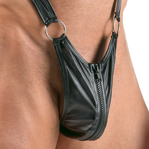 Langarm-Riobody m. Reissverschlüssen Mattlook mit grossem Ausschnitt & Netzeinsätzen von SVENJOYMENT kaufen