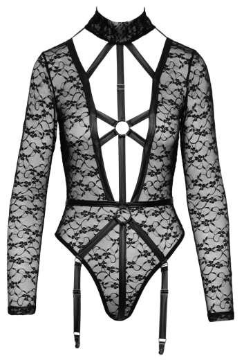 Langarm Riobody m. Riemchen & Strapsen Spitze