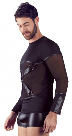 Long Sleeve Shirt Micro-Fiber Mesh & Matt Look