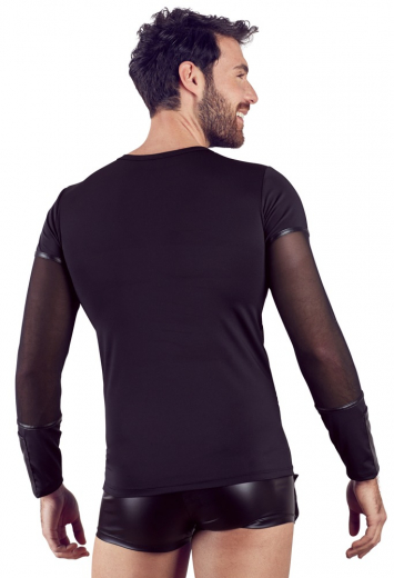 Long Sleeve Shirt Micro-Fiber Mesh & Matt Look