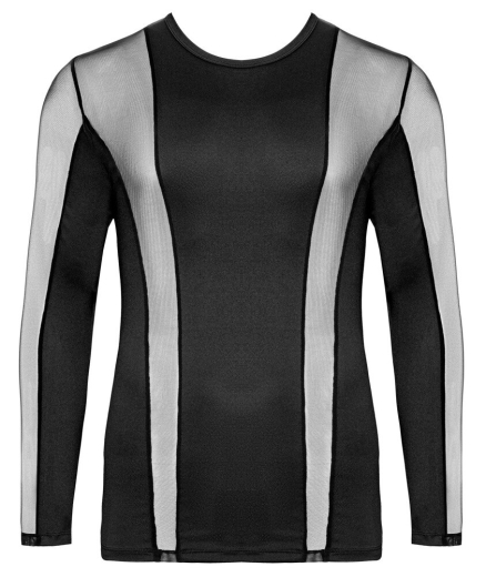 Langarm-Shirt Stretch m. transparenten Einsätzen weiches Material mit elastischem Netz von SVENJOYMENT kaufen