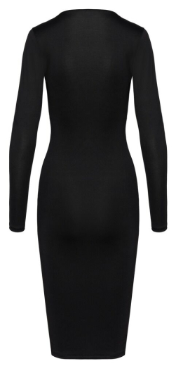 Langarmkleid knielang m. 2-Wege-Reissverschluss elastisches Stretchmaterial günstig kaufen