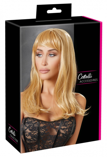 Langhaar Perücke blond m. Pony Linda