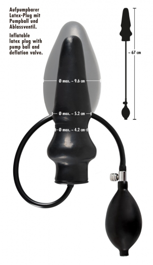 Latex Analplug aufblasbar Late-X
