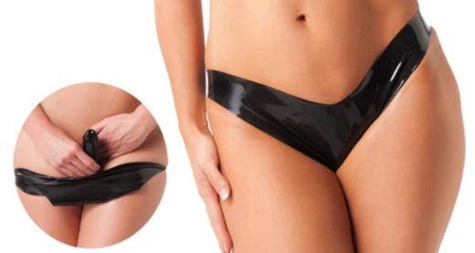 Latex Damen-Slip m. Innendildo