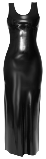 Latex Dress Floor length w. Shoulder Straps