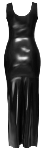 Latex Dress Floor length w. Shoulder Straps