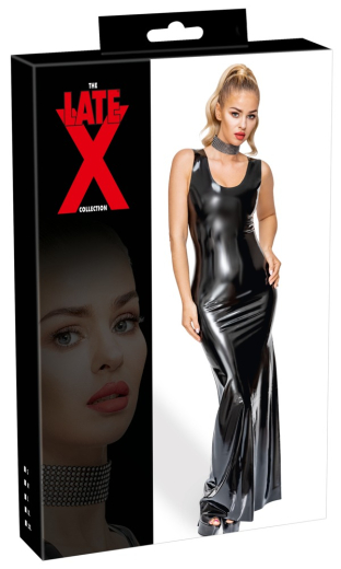 Latex Dress Floor length w. Shoulder Straps
