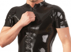 Latex Mens short Bodysuit w. Zipper
