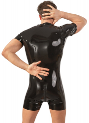 Latex Mens short Bodysuit w. Zipper