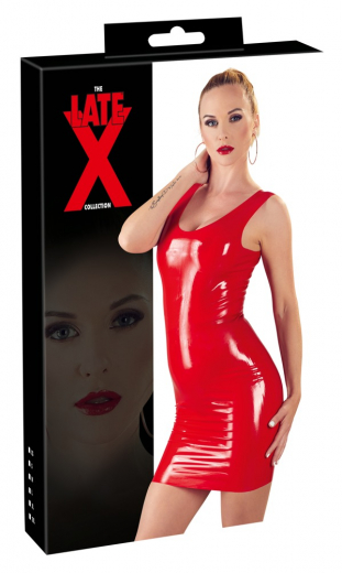 Latex Minikleid Basic rot