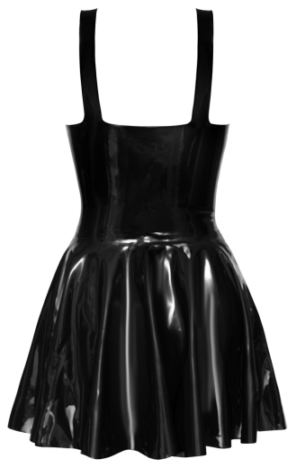 Latex Mini Dress w. flared Skirt