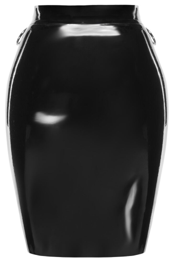 Latex Rock m. O-Ringen & Reissverschluss Midi-Rock von LATE-X Fetischmode günstig kaufen