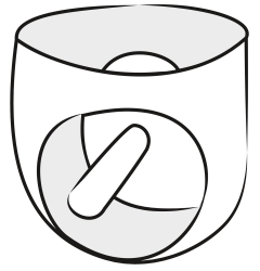 Slip en latex avec gode anal en forme de pénis