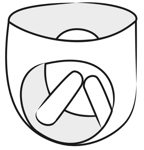 Rubber Panties w. inflatable Dildos Strap-in