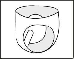 Latex Slip m. Innendildo vaginal