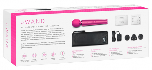 Vibromasseur à tige Le-Wand rechargeable rose