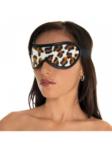Leder Augenmaske Leopard