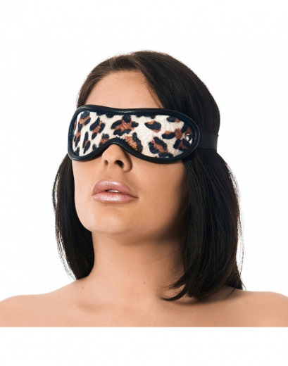 Leder Augenmaske Leopard