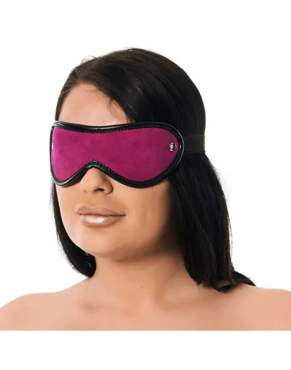 Leder Augenmaske Soft Velour pink