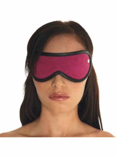 Leder Augenmaske Soft Velour pink