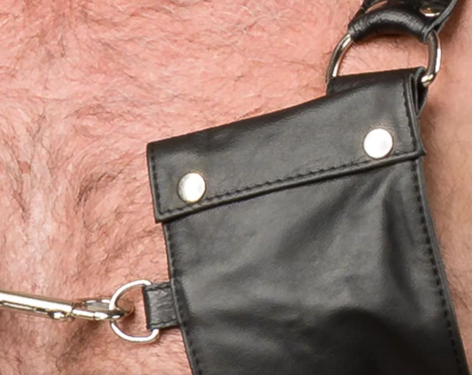 Leather Chest Harness w. Pockets LUX luxurious Nappa Leather & soft Suede Inside by Buckles adjustable buy cheap