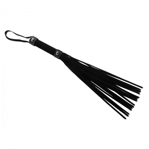Leder Flogger Frisky Short Suede schwarz