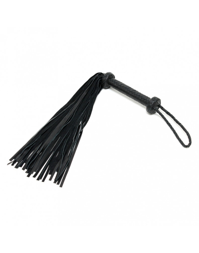 Leder Flogger geflochten 50cm schwarz