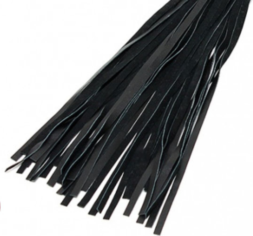 Leder Flogger geflochten 50cm schwarz