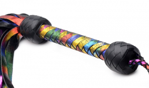 Leder Flogger Peitsche Deluxe multicolor