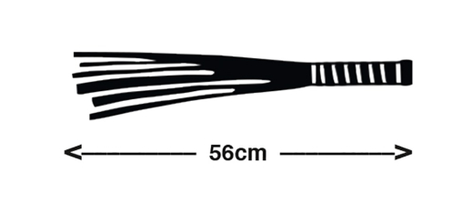 Leder Flogger-Peitsche m. Holzgriff Wellen