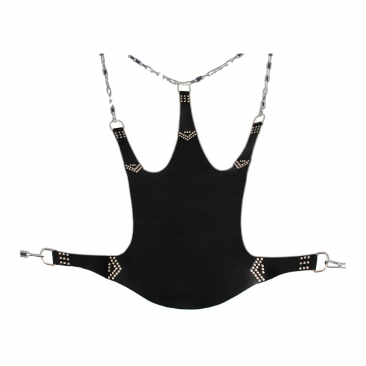 Leder Hängematte Sex-Sling 5-Punkte schwarz