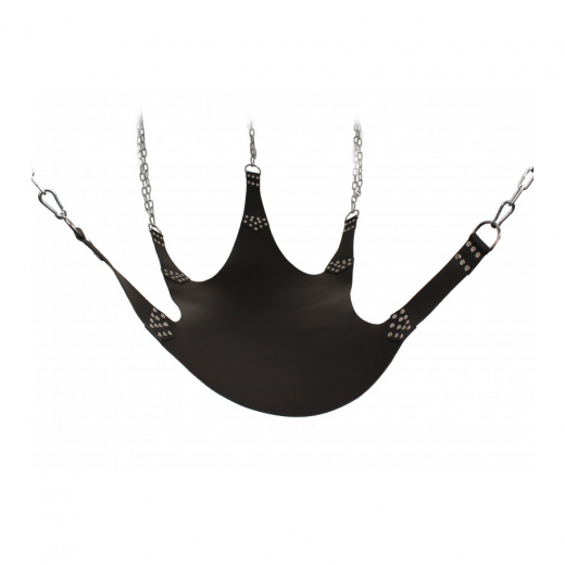 Leder Hängematte Sex-Sling 5-Punkte schwarz