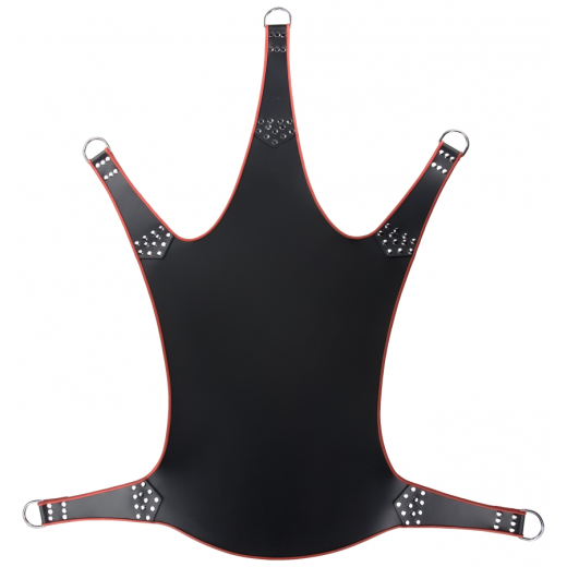 Leder Hängematte Sex-Sling 5-Punkte schwarz-rot Bondage BdSM Sex-Matte in Studioqualität 3.8mm stark kaufen
