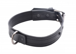 Leather Collar lockable Special black