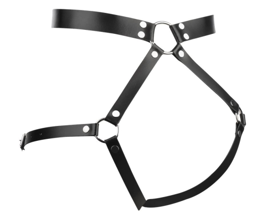 Leather Hip-Harness w. O-Rings adjustable by Buckles strong Cowhide Bondage-Harness by RIMBA buy cheap