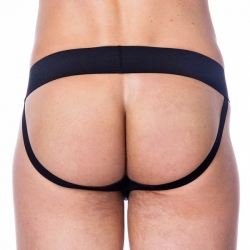 Leder Jock m. breitem Elastik-Taillenband