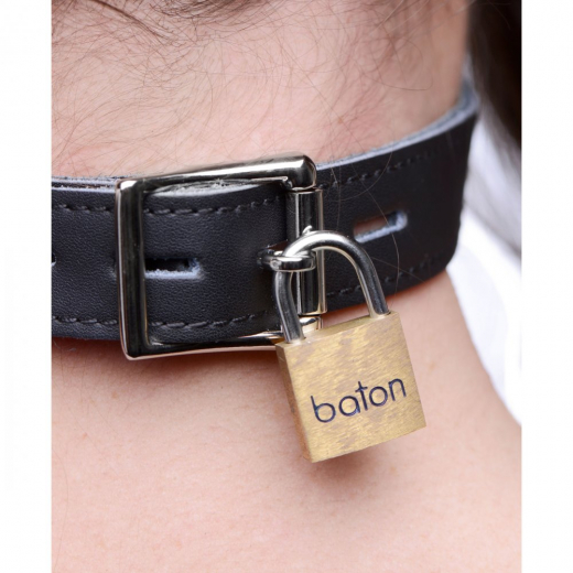 Mouth Gag w. Silicone Mouthpiece Pony Bit lockable Leather