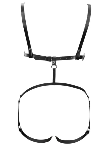 Leder Riemenbody m. Elastikbändern mit Schnalle am Rücken einstellbar Lederharness von RIMBA günstig kaufen