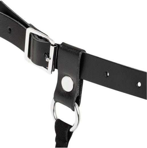 Leder Riemenbody m. Elastikbändern mit Schnalle am Rücken einstellbar Damenharness von RIMBA günstig kaufen