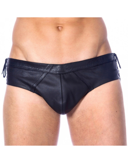 Slip en cuir avec lacets latéraux Gladiator